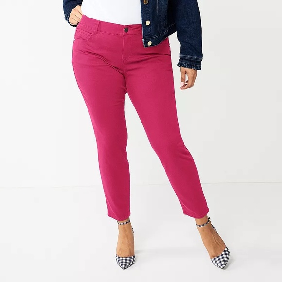 Draper James Denim - Plus Size DRAPER JAMES RSVP™ Mid-Rise Skinny Jeans